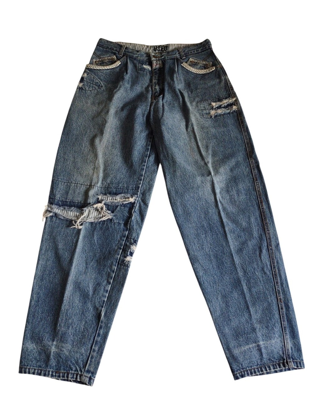 Get Used By Elie Size 34 Distressed Patch Jeans